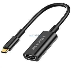 AWEI CL-217T USB-C - HDMI adapter 4k 30Hz - fekete