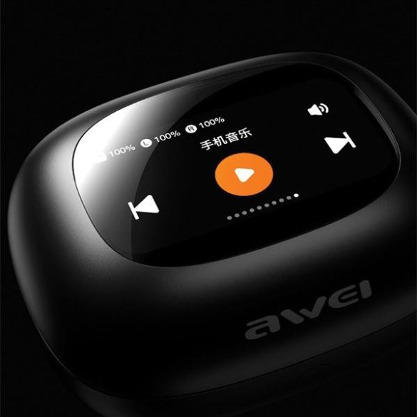 AWEI TP97 Bluetooth 5.4 TWS fülhallgató - fekete