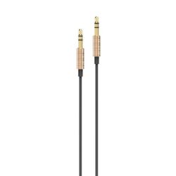   AWEI AUX-001 audió kábel 3.5mm jack - 3.5mm jack - fekete-arany színű
