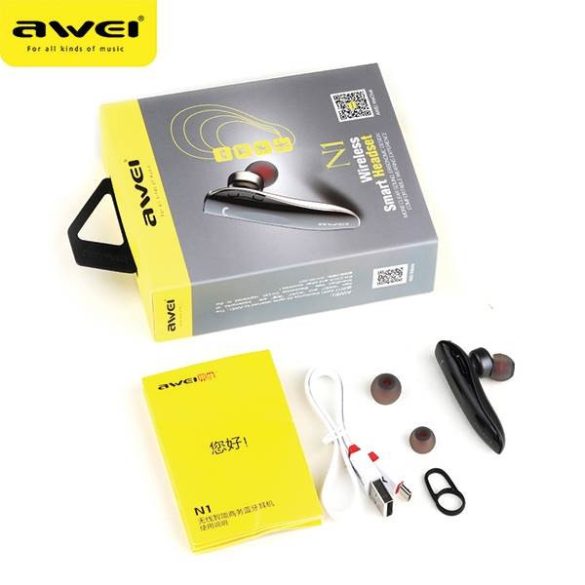 AWEI Bluetooth fülhallgató mono N1 szürke