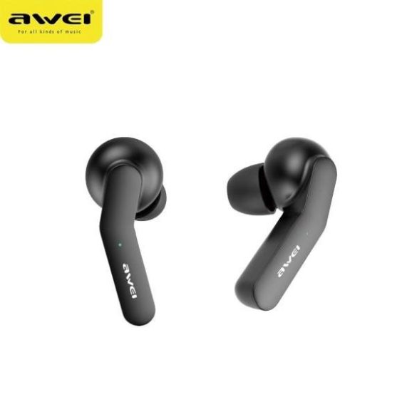 AWEI Bluetooth fülhallgató 5.0 T10C TWS + dokkolóállomás fekete