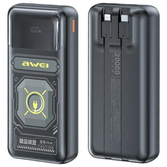 AWEI P99K powerbank 20000mAh 22.5W - fekete