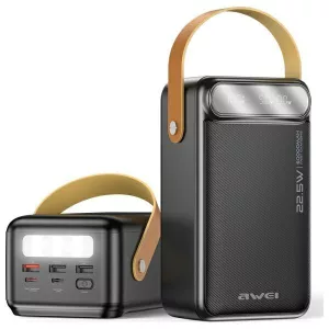 AWEI P101K powerbank 60000mAh 22.5W - fekete