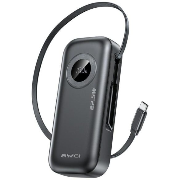 AWEI PA-9 powerbank 10000mAh 22.5W - fekete