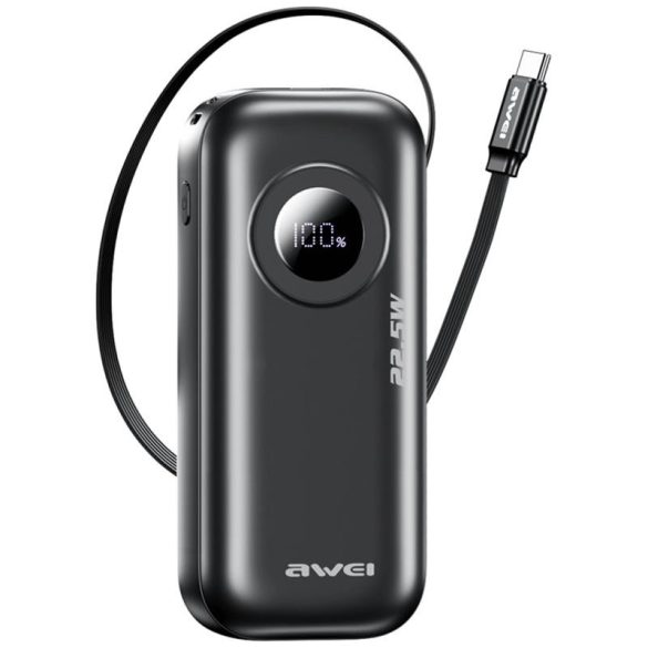 AWEI PA-9 powerbank 10000mAh 22.5W - fekete