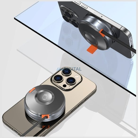 Indukciós töltő 3 1-ben AWEI W27 15W USB-C kábellel Gyors töltés fekete