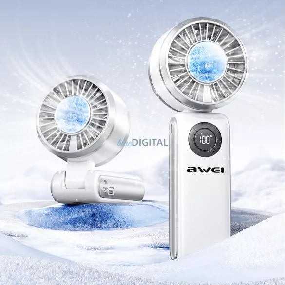 Kézi ventilátor AWEI F39 Fast Ice white