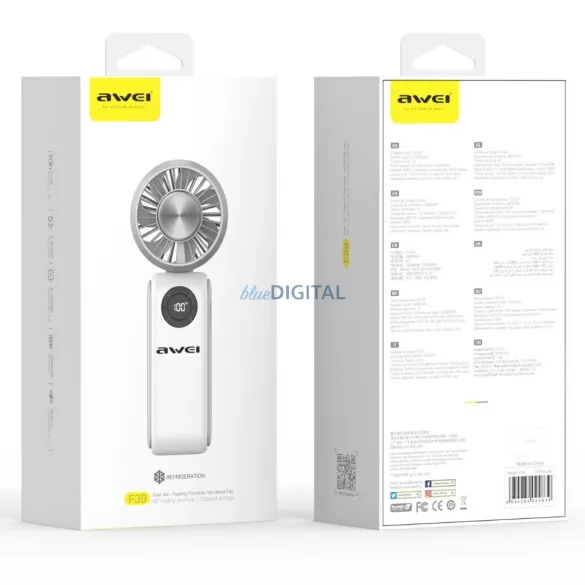 Kézi ventilátor AWEI F39 Fast Ice white
