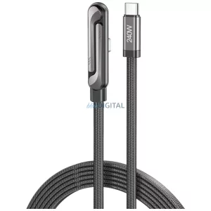 AWEI CM-12C USB-C / USB-C kábel állvánnyal - fekete