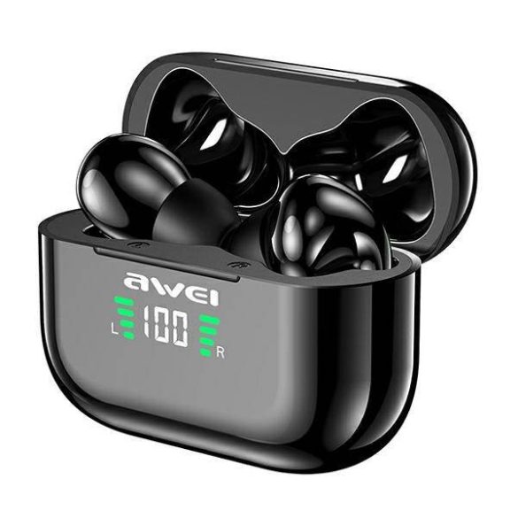 AWEI Bluetooth fülhallgató 5.1 T29P TWS + dokkolóállomás fekete