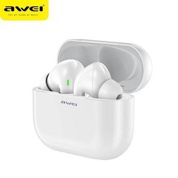AWEI Bluetooth fülhallgató 5.0 T29 TWS + dokkolóállomás fehér