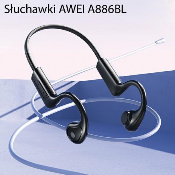 AWEI fülhallgató A886BL fekete Air Conduction