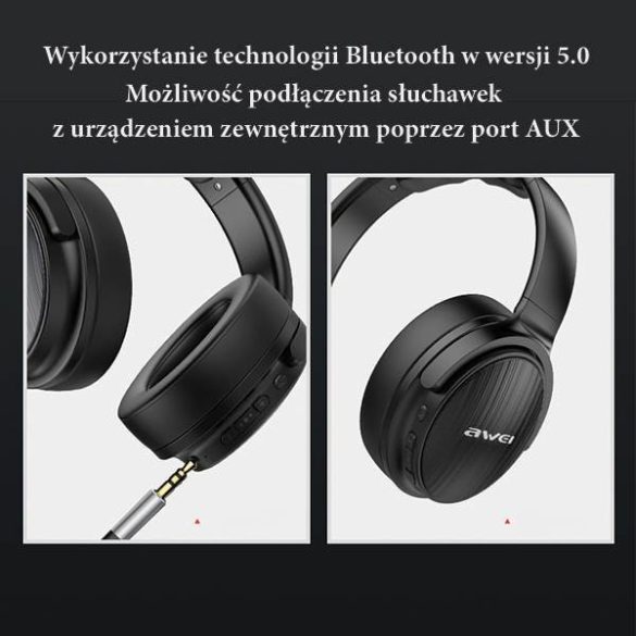 AWEI fejhallgató Bluetooth A780BL fekete