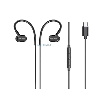 AWEI fülhallgató sztereó TC-6 USB-C fekete