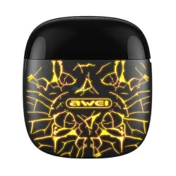   AWEI Bluetooth fülhallgató 5.0 T28 Pro TWS + dokkolóállomás fekete