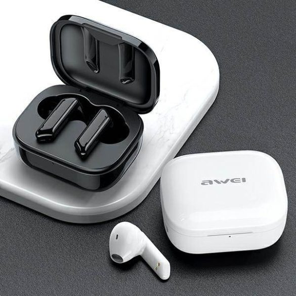AWEI Bluetooth fülhallgató 5.1 T36 TWS + dokkolóállomás fehér