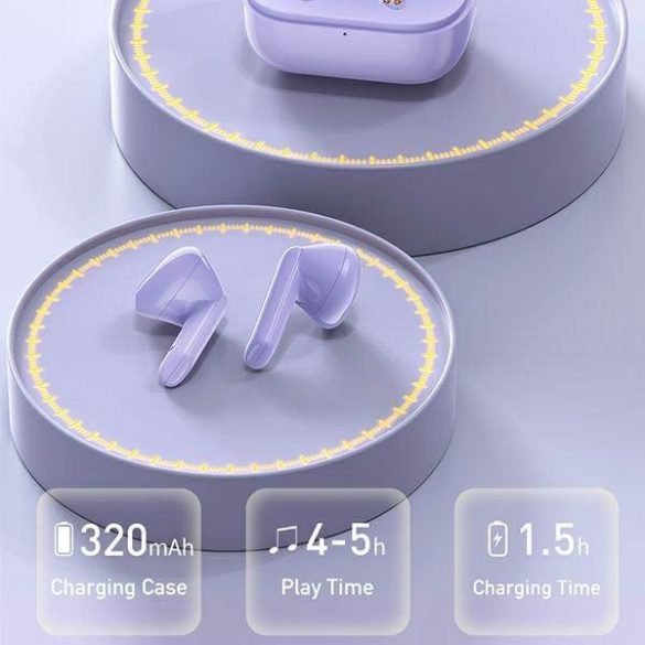 AWEI Bluetooth fülhallgató 5.1 T36 TWS + dokkolóállomás lila