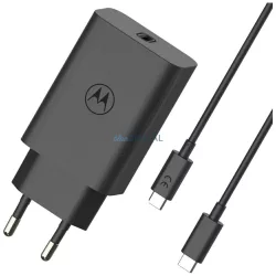   Motorola TurboPower 68W hálózati töltő USB-C, USB-C-USB-C kábellel 1m - fekete