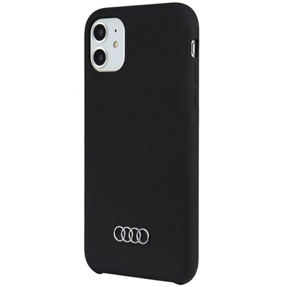 Audi szilikon tok iPhone 12/12 Pro 6.1" fekete keménytok  AU-LSRIP12P-Q3/D1-BK