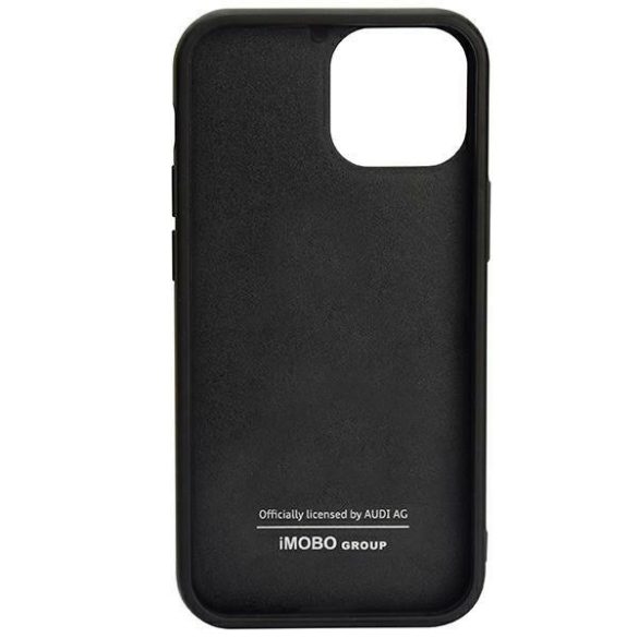 Audi Carbon Fiber Stripe iPhone 12/12 Pro 6.1" fekete keménytok AUS-TPUPCIP12P-R8/D1-BK