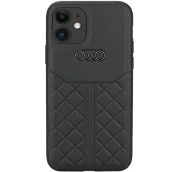   Audi Valódi bőr iPhone 11  6.1" fekete keménytok AU-TPUPCIP11R-Q8/D1-BK