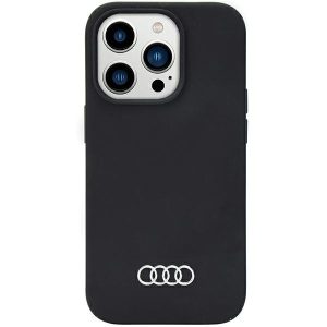 Audi szilikon tok iPhone 14 Pro 6.1" fekete keménytok  AU-LSRIP14P-Q3/D1-BK