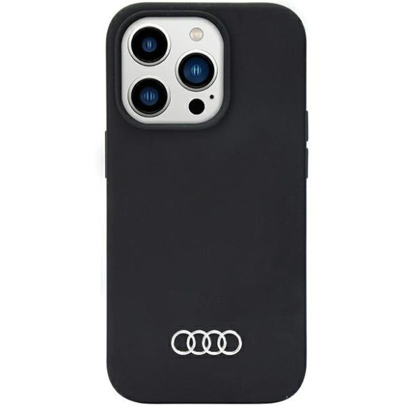 Audi szilikon tok iPhone 14 Pro 6.1" fekete keménytok  AU-LSRIP14P-Q3/D1-BK