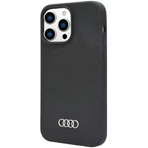 Audi szilikon tok iPhone 14 Pro 6.1" fekete keménytok  AU-LSRIP14P-Q3/D1-BK