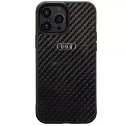   Audi Carbon Fiber iPhone 13 Pro Max 6.7" fekete keménytok  AU-TPUPCIP13PM-R8/D2-BK