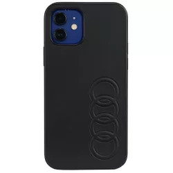   Audi Szintetikus bőr iPhone 12/12 Pro 6.1" fekete keménytok  AU-TPUPCIP12P-TT/D1-BK