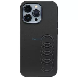   Audi Szintetikus bőr iPhone 13 Pro / 13 6.1" fekete keménytok AU-TPUPCIP13P-TT/D1-BK
