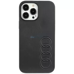   Audi Szintetikus bőr iPhone 13 Pro Max 6.7" fekete keménytok  AU-TPUPCIP13PM-TT/D1-BK