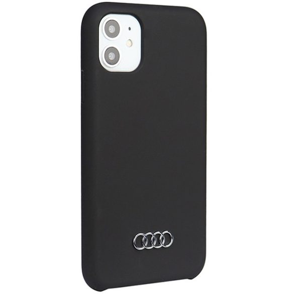 Audi szilikon tok iPhone 11  6.1" fekete keménytok  AU-LSRIP11-Q3/D1-BK