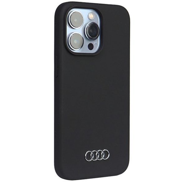 Audi szilikon tok iPhone 13 Pro / 13 6.1" fekete keménytok AU-LSRIP13P-Q3/D1-BK