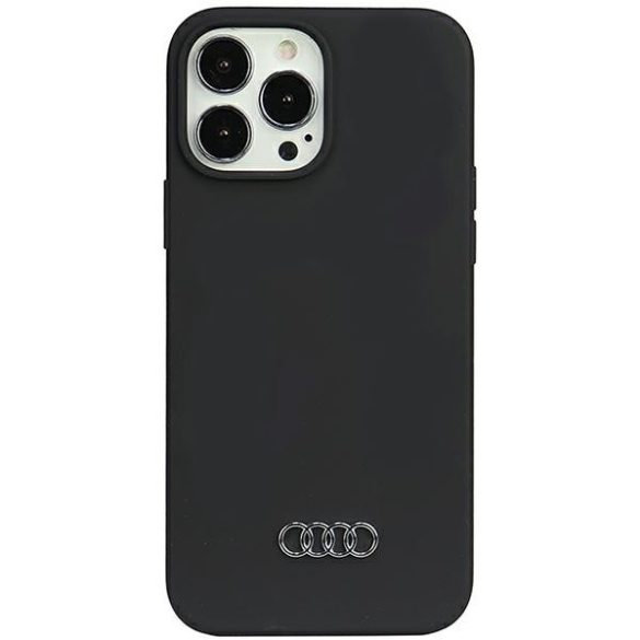 Audi szilikon tok iPhone 13 Pro Max 6.7" fekete keménytok  AU-LSRIP13PM-Q3/D1-BK