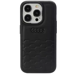   Audi GT Szintetikus bőr iPhone 15 Pro 6.1 "fekete keménytok AU-TPUPCIP15P-GT/D2-BK