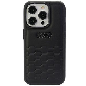 Audi GT Szintetikus bőr iPhone 15 Pro 6.1 "fekete keménytok AU-TPUPCIP15P-GT/D2-BK