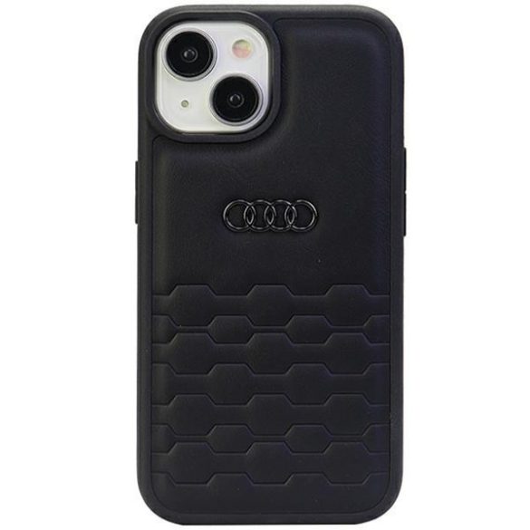 Audi GT Szintetikus bőr iPhone 15 Plus / 14 Plus 6.7" fekete keménytok AU-TPUPCIP15M-GT/D2-BK