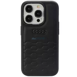   Audi GT Szintetikus bőr iPhone 15 Pro Max 6.7" fekete keménytok AU-TPUPCIPCIP15PM-GT/D2-BK