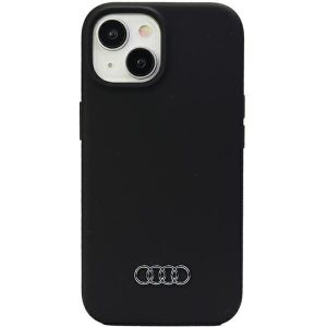 Audi szilikon tok iPhone 15 / 14 / 13 6.1" fekete keménytok AU-LSRIP15-Q3/D1-BK