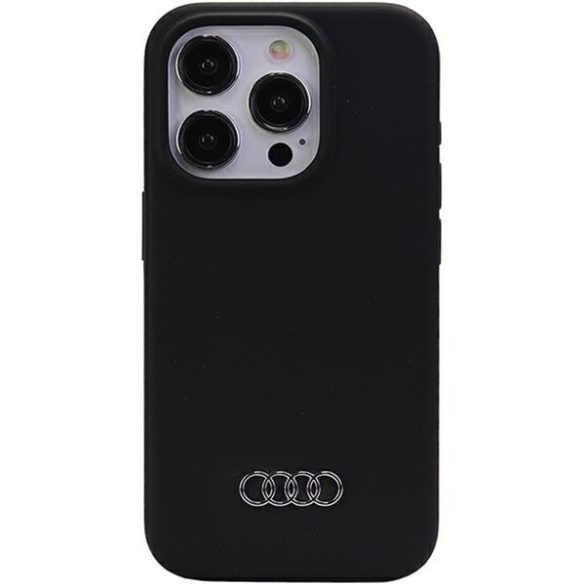 Audi szilikon tok iPhone 15 Pro 6.1" fekete keménytok AU-LSRIP15P-Q3/D1-BK