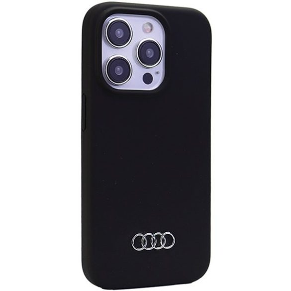 Audi szilikon tok iPhone 15 Pro 6.1" fekete keménytok AU-LSRIP15P-Q3/D1-BK