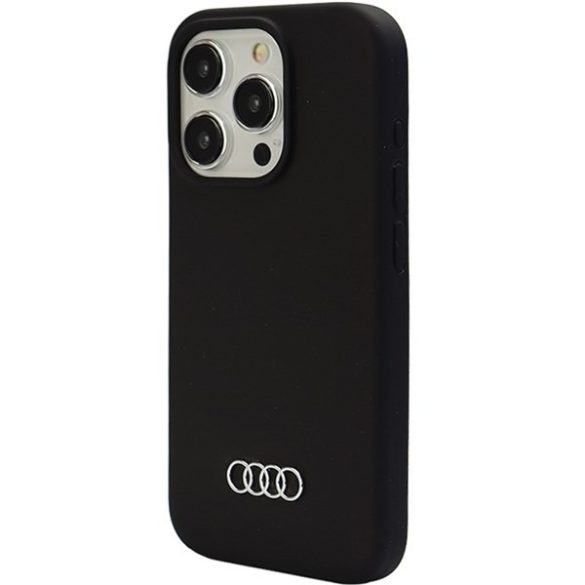 Audi szilikon tok iPhone 15 Pro Max 6.7" fekete keménytok AU-LSRIP15PM-Q3/D1-BK