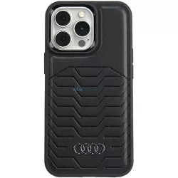   Audi AU-TPUPCMIP13PM-GT/D3-BK műbőr MagSafe keménytok iPhone 13 Pro Max - fekete