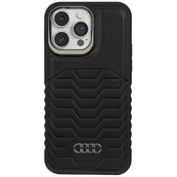   Audi AU-TPUPCMIP14P-GT/D3-BK műbőr MagSafe keménytok iPhone 14 Pro - fekete