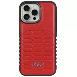   Audi AU-TPUPCMIP14PM-GT/D3-RD műbőr MagSafe keménytok iPhone 14 Pro Max - piros 