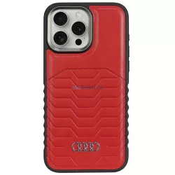   Audi AU-TPUPCMIP14PM-GT/D3-RD műbőr MagSafe keménytok iPhone 14 Pro Max - piros 