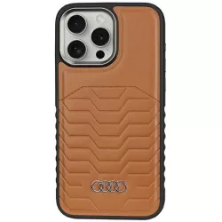   Audi AU-TPUPCMIP14P-GT/D3-BN műbőr keménytok MagSafe iPhone 14 Pro - barna