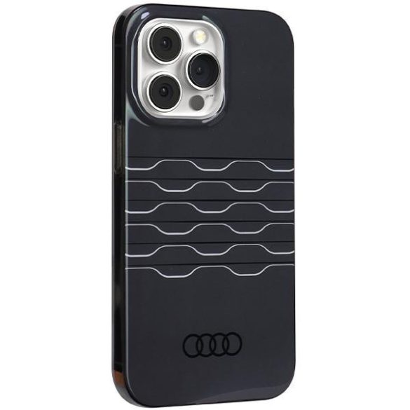 Audi AU-IMLMIP13P-A6/D3-BK IML MagSafe-kompatibilis keménytok iPhone 13/13 Pro - fekete