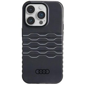 Audi AU-IMLMIP14P-A6/D3-BK IML MagSafe-kompatibilis keménytok iPhone 14 Pro - fekete